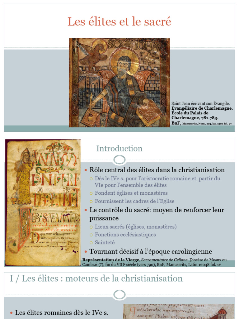 Élites et sacré dans la christianisation | PDF