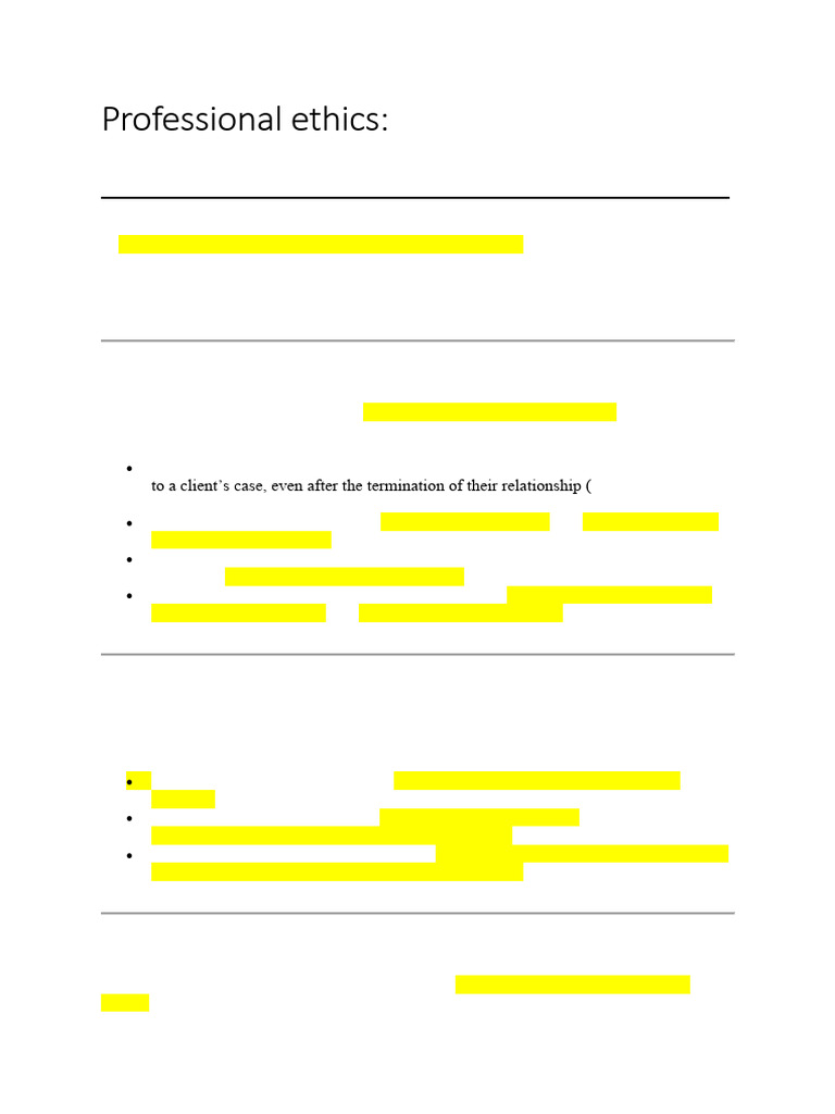 Legal Ethics: Responsibilities of Lawyers | PDF | Lawyer | Conflict Of ...