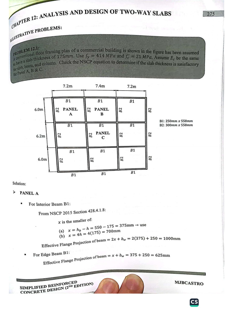 Two Way Slab Example | PDF