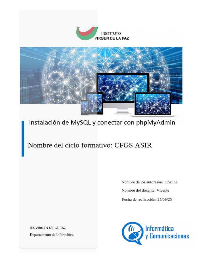 Instalación de MySQL y PhpMyAdmin | PDF | Mi sql | Dirección IP