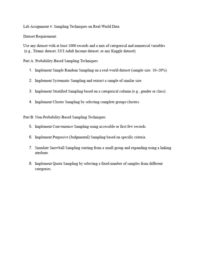 Sampling Techniques in Data Analysis | PDF