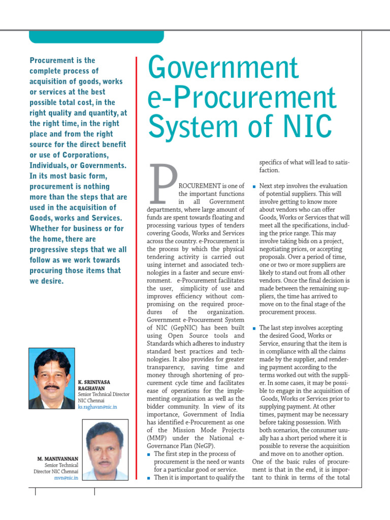 Government e-Procurement System Overview | PDF | Procurement