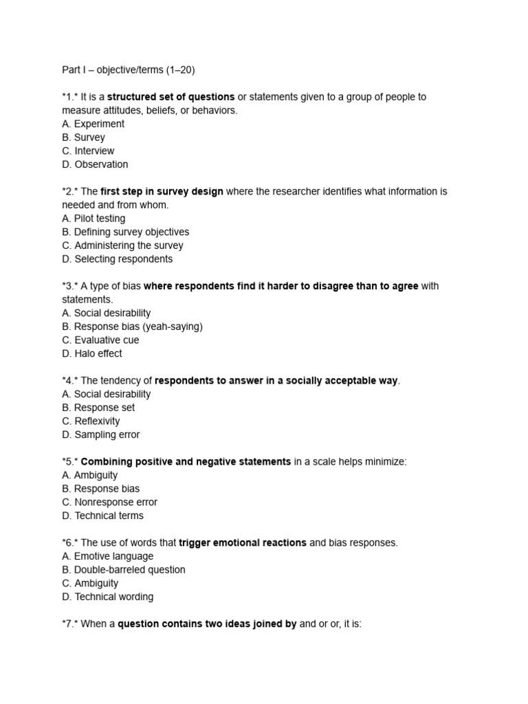 Self-Made Mock Test Type of Reviewer | PDF | Quantitative Research ...