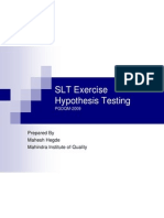 Hypothesis Test Excercise