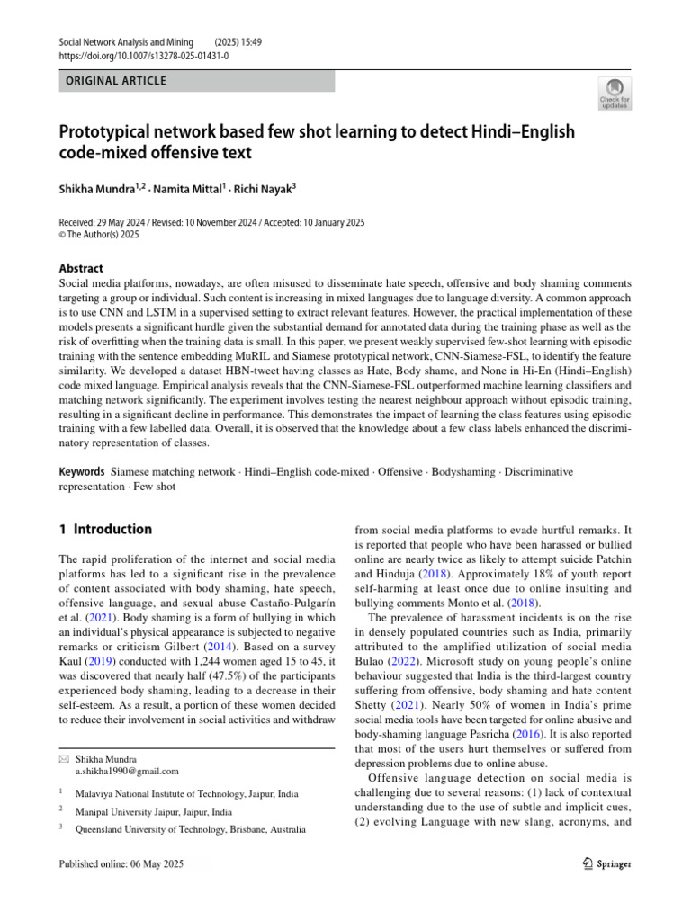 Prototypical Network Based Few | PDF | Deep Learning | Machine Learning