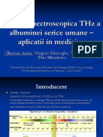 Analiza Spectroscopic A THZ A Albuminei Serice Umane - Aplicatii in Medicina