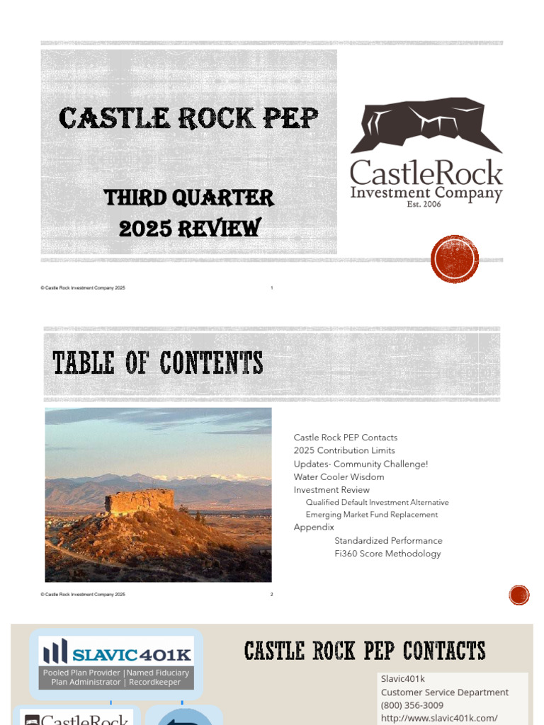 Castle Rock PEP Third Quarter 2025 Review | PDF | Credit | Finance ...