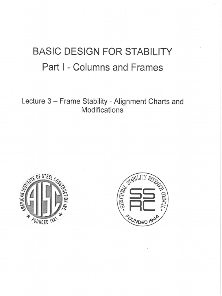 Basic Design For Stability Lecture 3frame Stabilityalignment Charts and ...