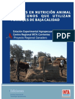 Avances en Nutrición Animal de Vacunos Que Utilizan Forrajes de Baja Calidad