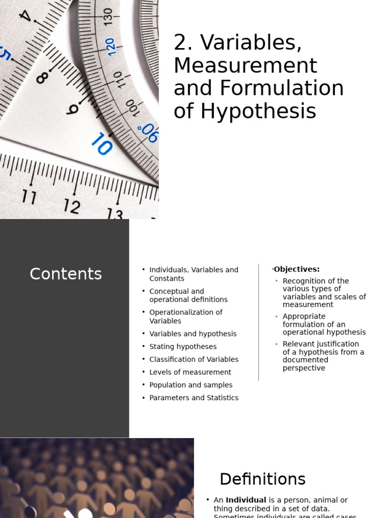 Variables Measurement and Formulation of Hypothesis | PDF | Level Of ...