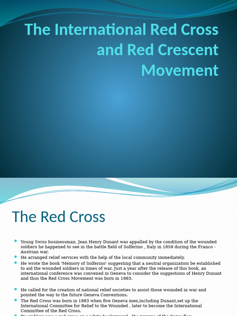 Overview of the Red Cross Movement | PDF | International Red Cross And ...