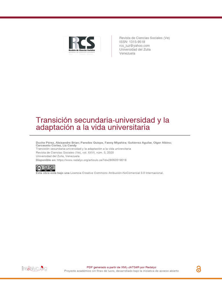 Adaptación a la vida universitaria en Perú | PDF | Evaluación | Enseñando