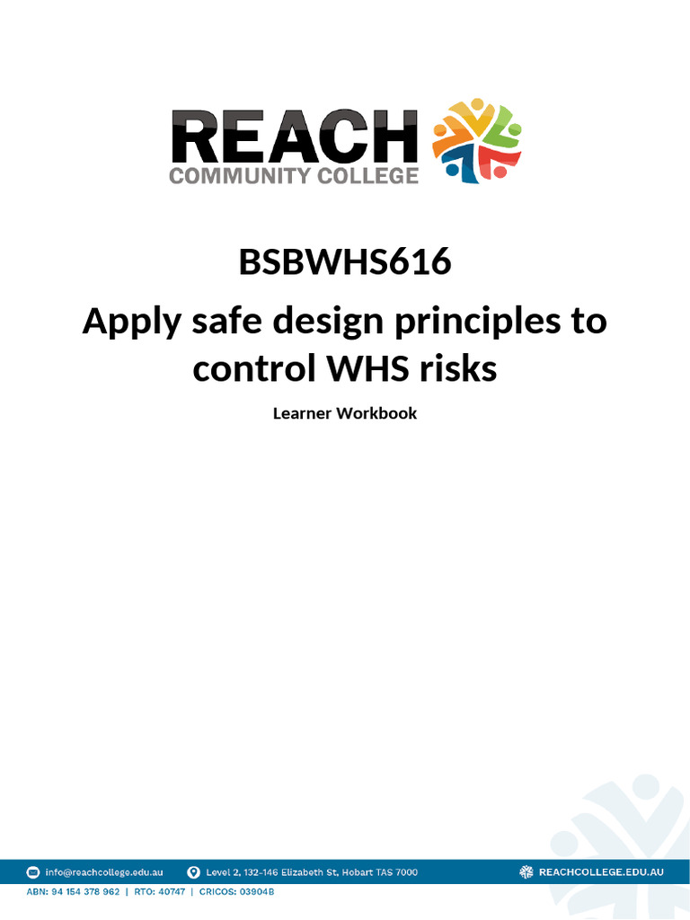 Safe Design Principles for WHS Risks | PDF | Risk | Plagiarism