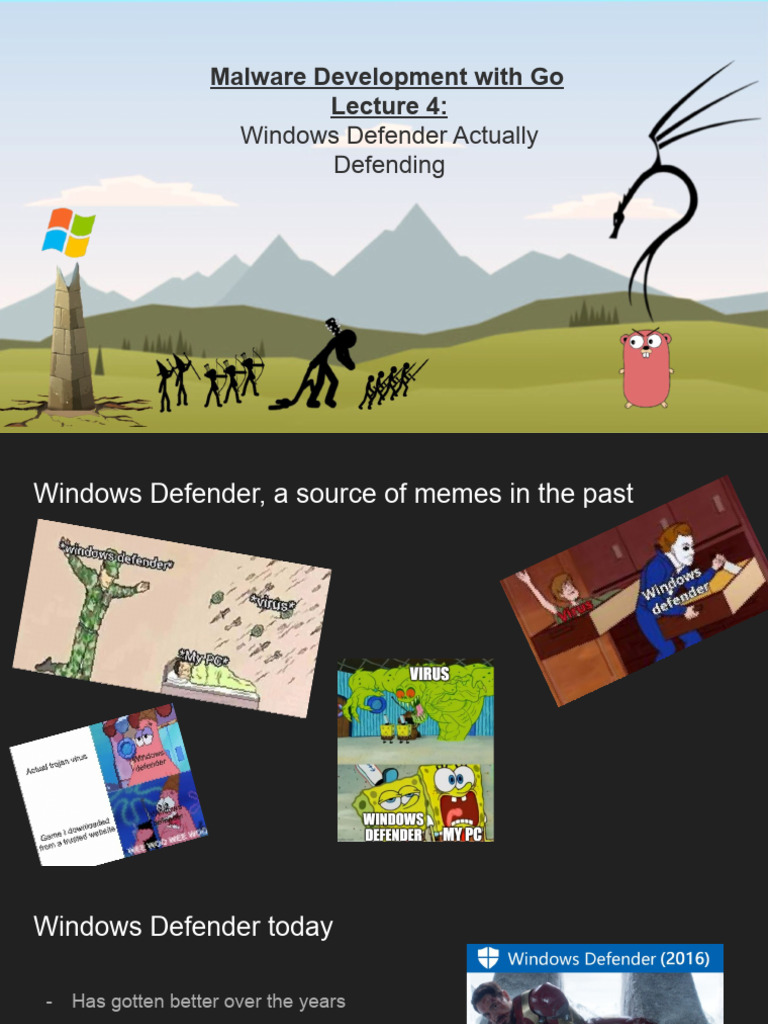 4 Lecture4 Windows Defender Actually Defending | PDF