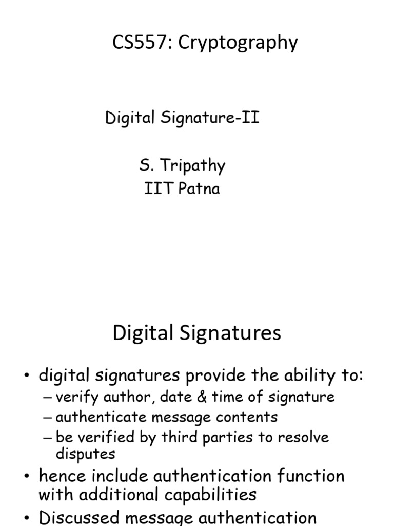 Digital Signatures and Cryptography Concepts | PDF | Public Key ...