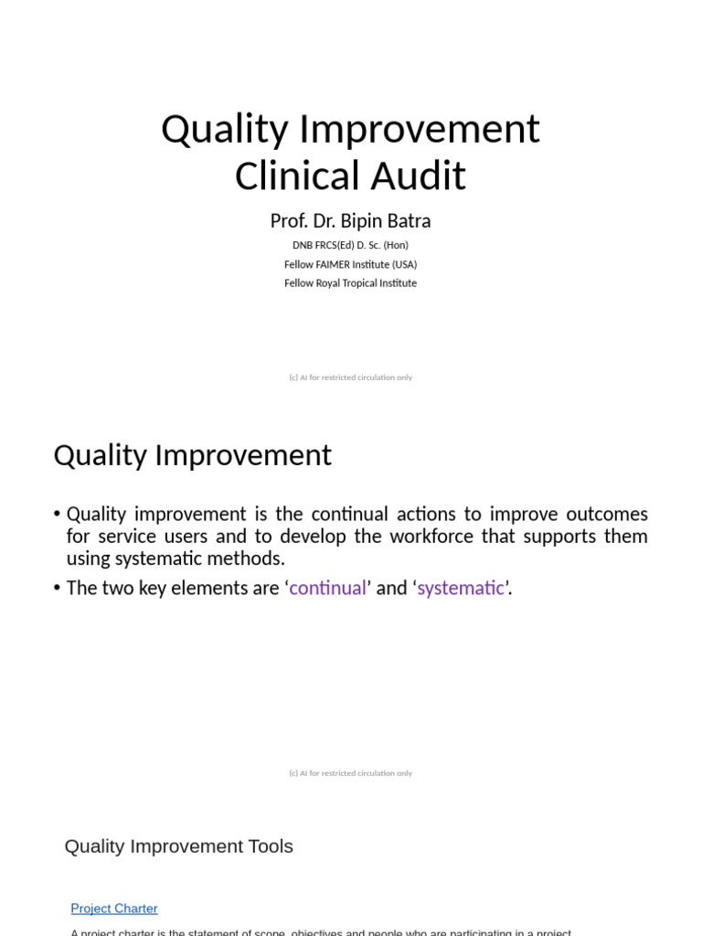 Quality Improvement in Clinical Audits | PDF | Audit | Statistics