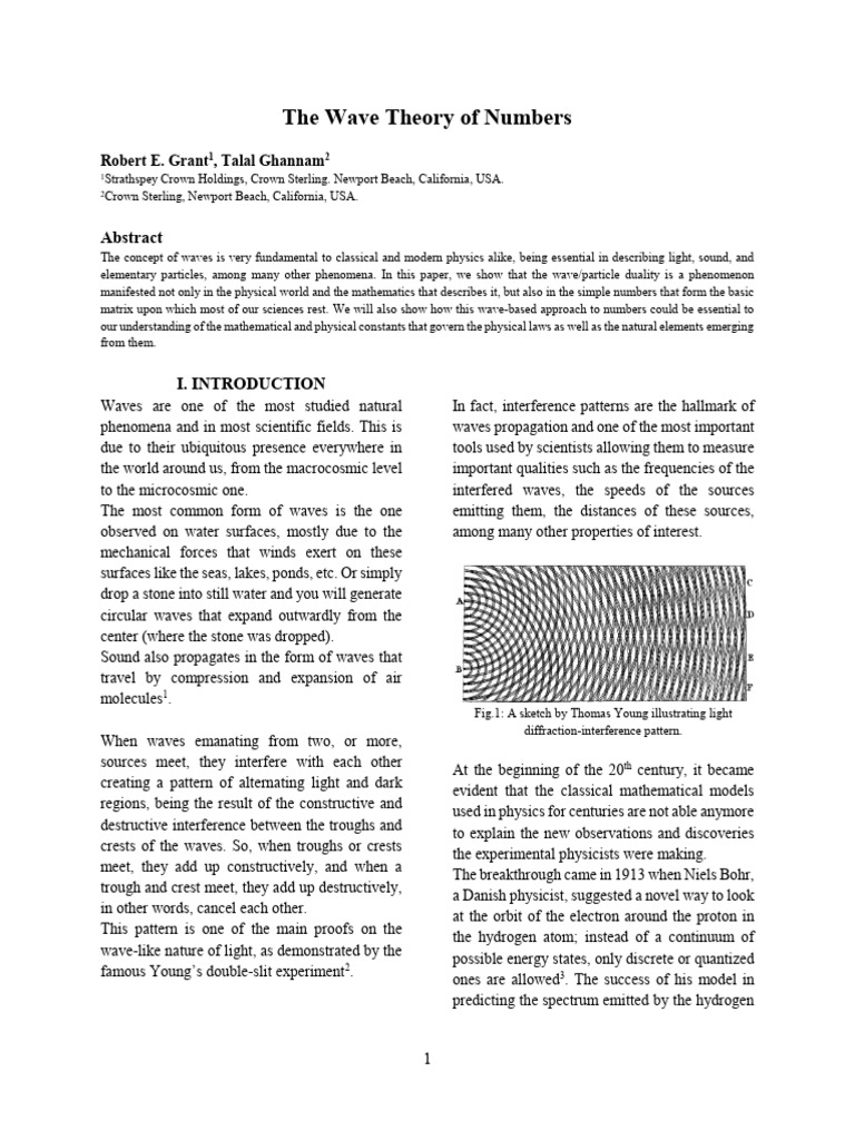 Wave Theory and Number Duality Explained | PDF | Atoms | Light