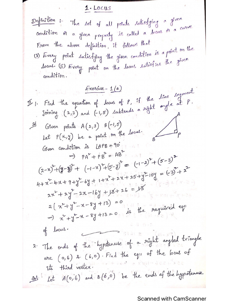 Locus Notes | PDF