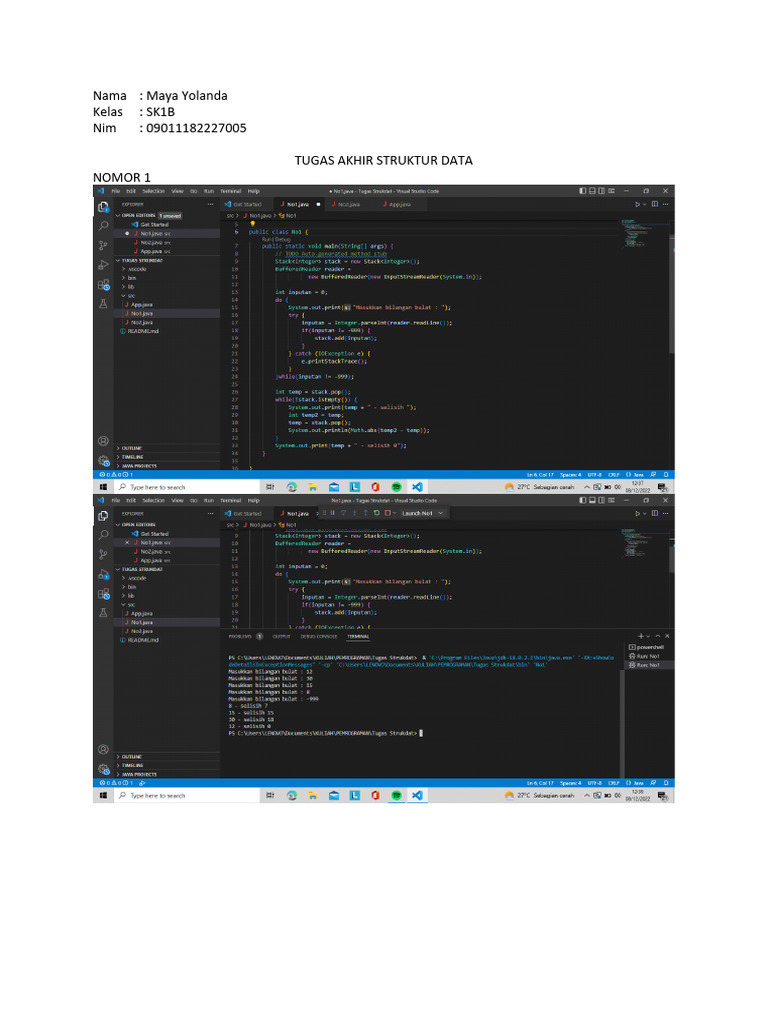 Contoh Implementasi Queue dan Stack Java | PDF