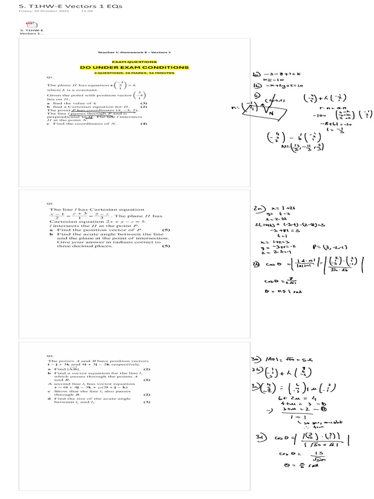 T1HW-E Vectors 1 | PDF