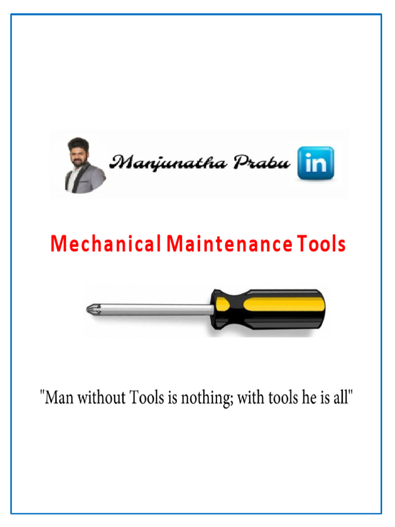 Mechanical Maintenance Tools List | PDF