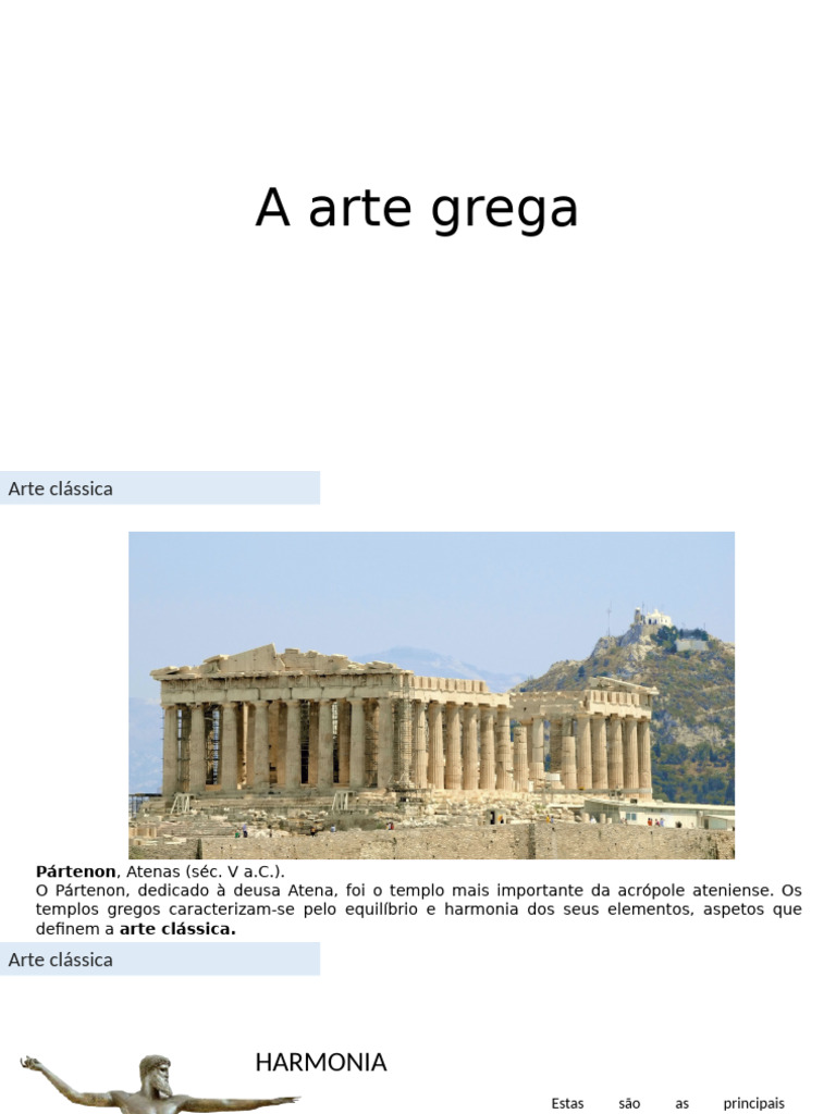 A Arte Grega | PDF | Escultura | Classicismo