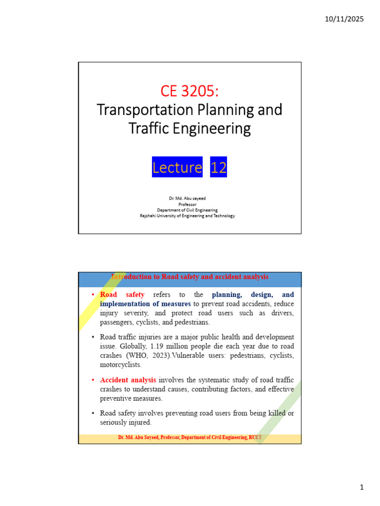 Road Safety and Accident Analysis Guide | PDF | Traffic Collision ...