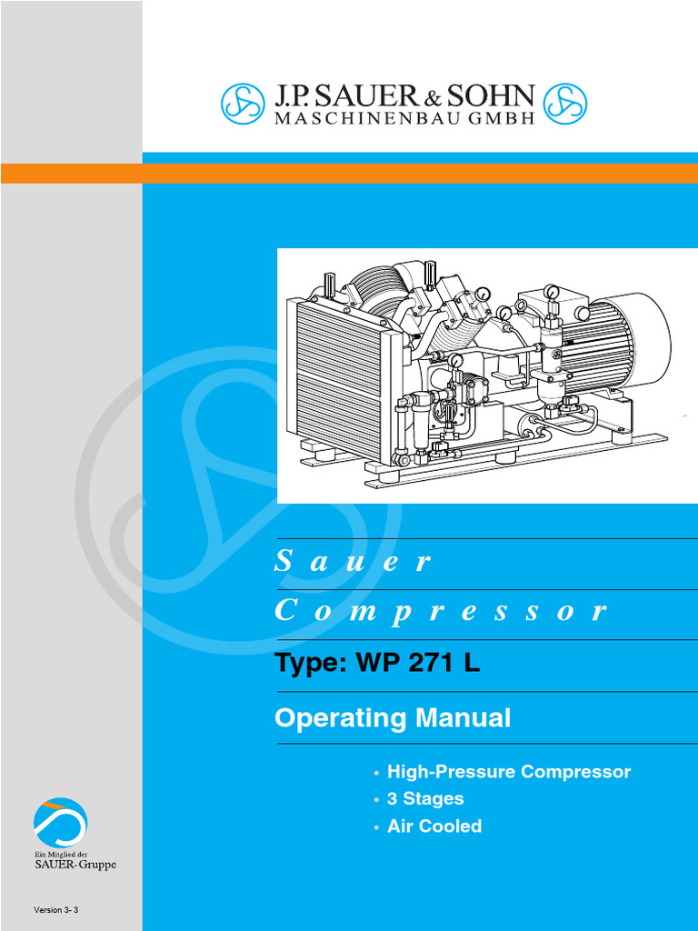 Sauer WP 271 L Compressor Manual | PDF | Piston | Mechanical Engineering