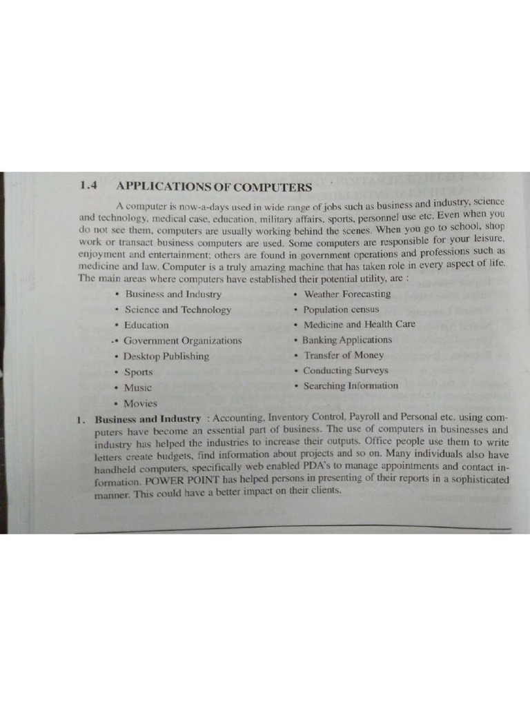 Application of Computer | PDF