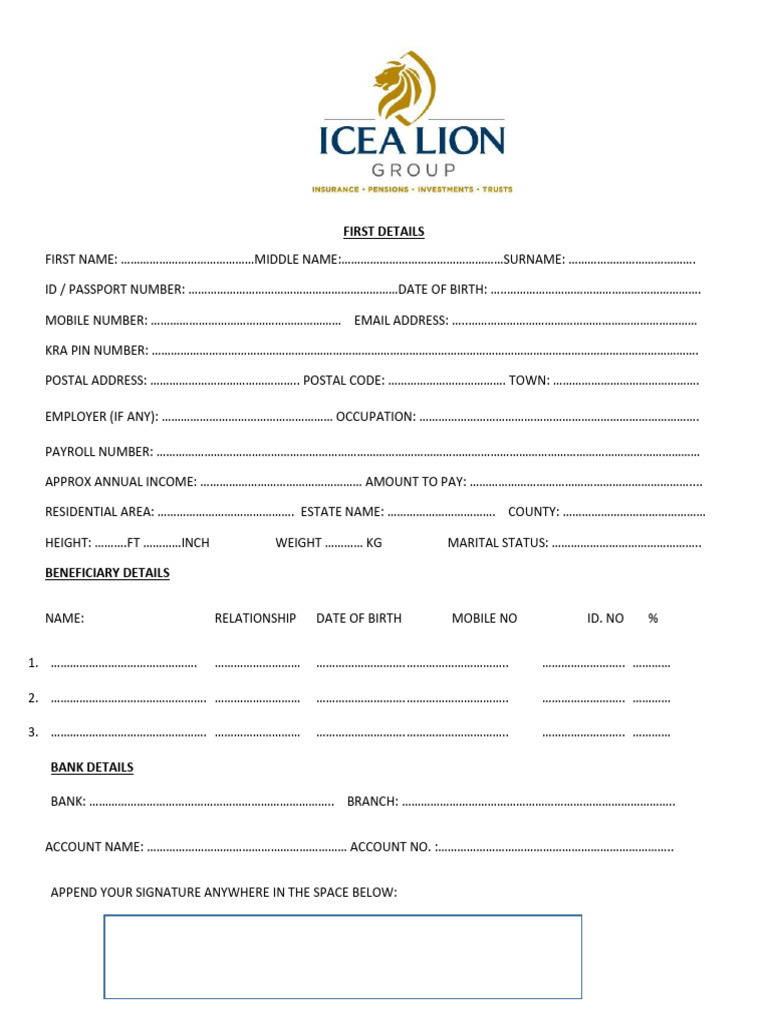First Details Form | PDF