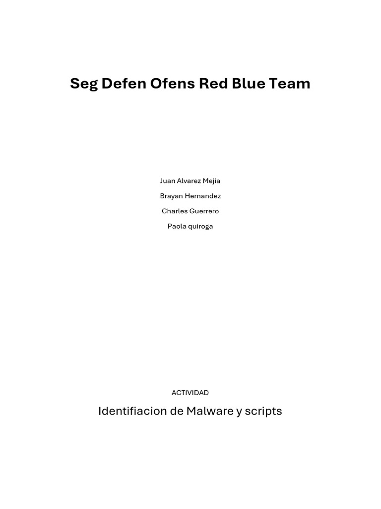 Identifiacion de Malware y Scripts | PDF | Malware | Lenguaje de escritura