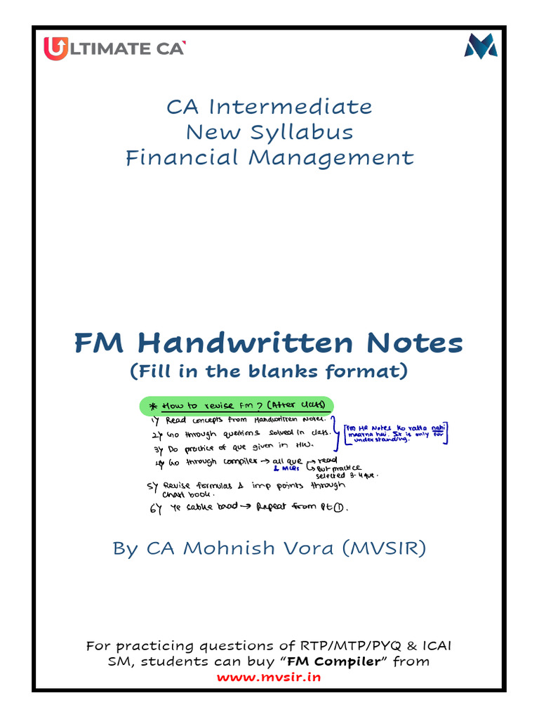 FM Basics TVOM Marked Notes | PDF | Computer Programming