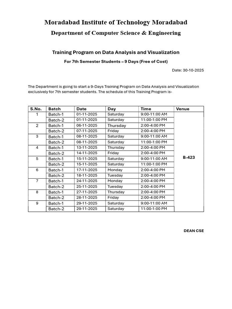 Schedule | PDF