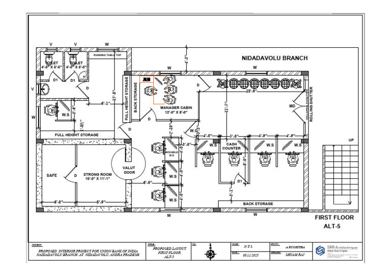 Proposed Interior Layout for Bank | PDF