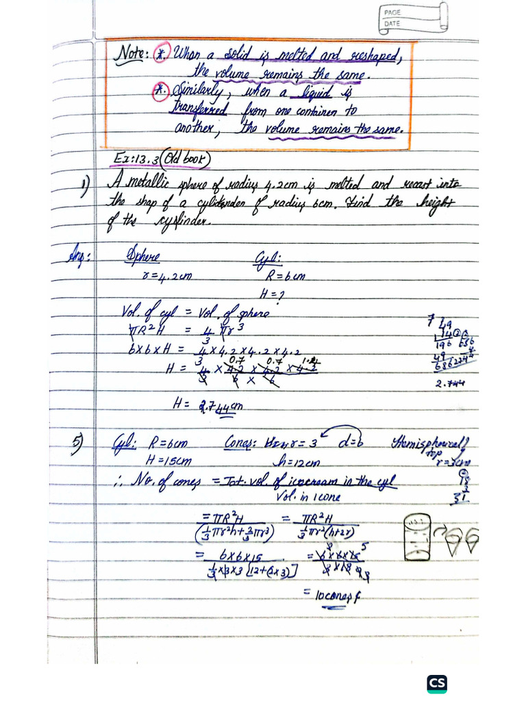 Maths Notes 13-11-25, Thursday | PDF