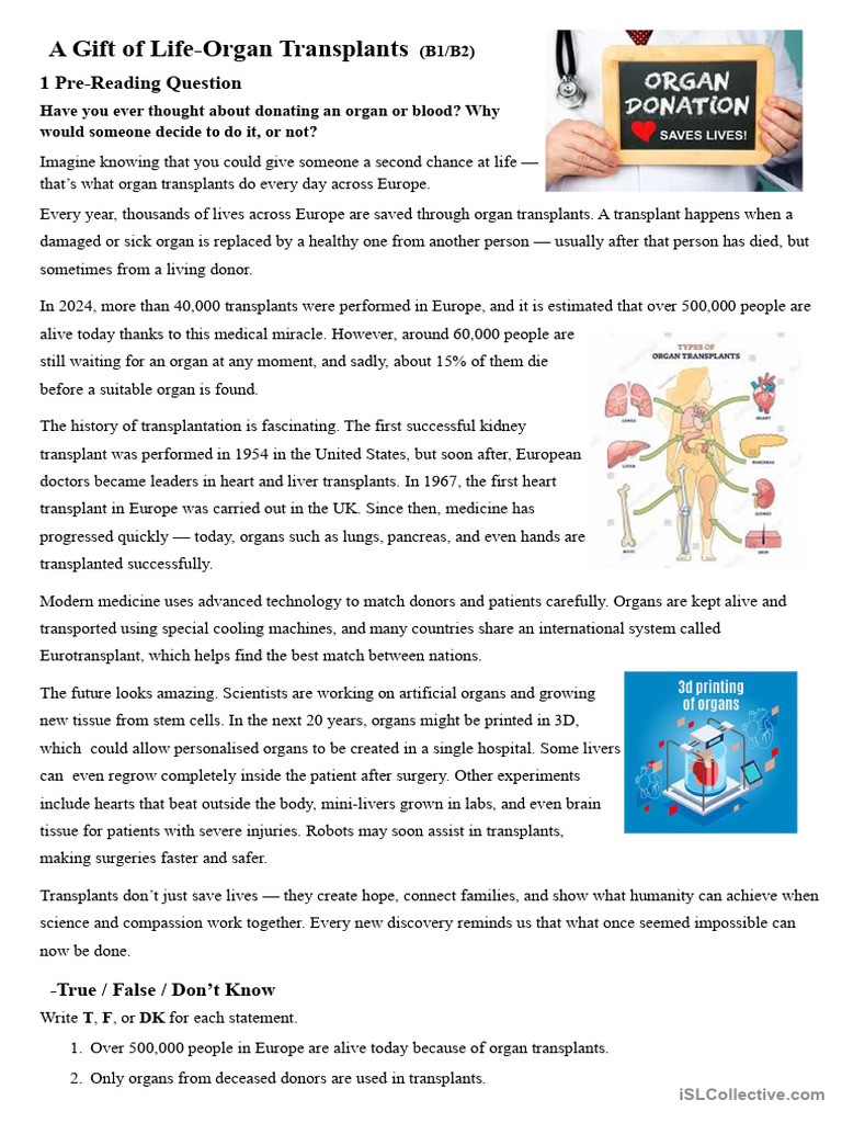 Organ Transplants LifeSaving Innovations PDF Organ