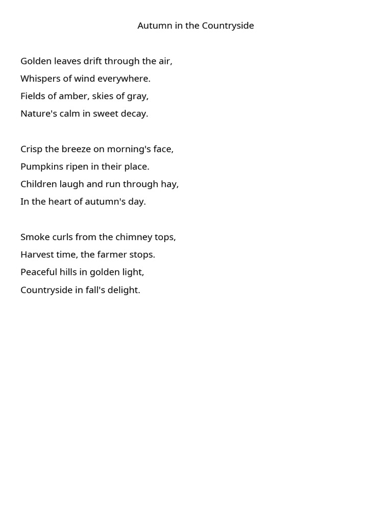 Autumn Poem PDF