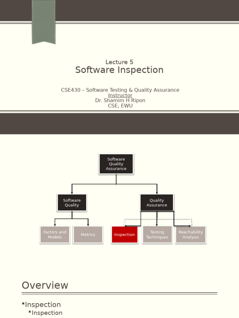 Software Inspection Techniques Overview | PDF | Computing | Software ...
