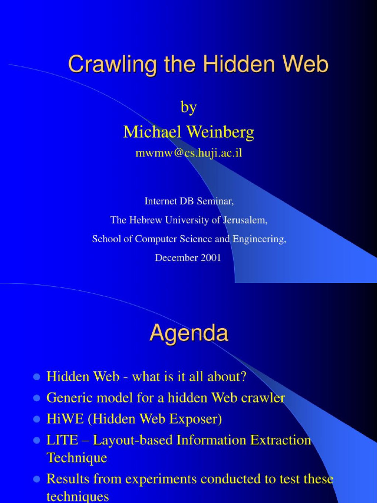 Hidden Web Crawler | PDF