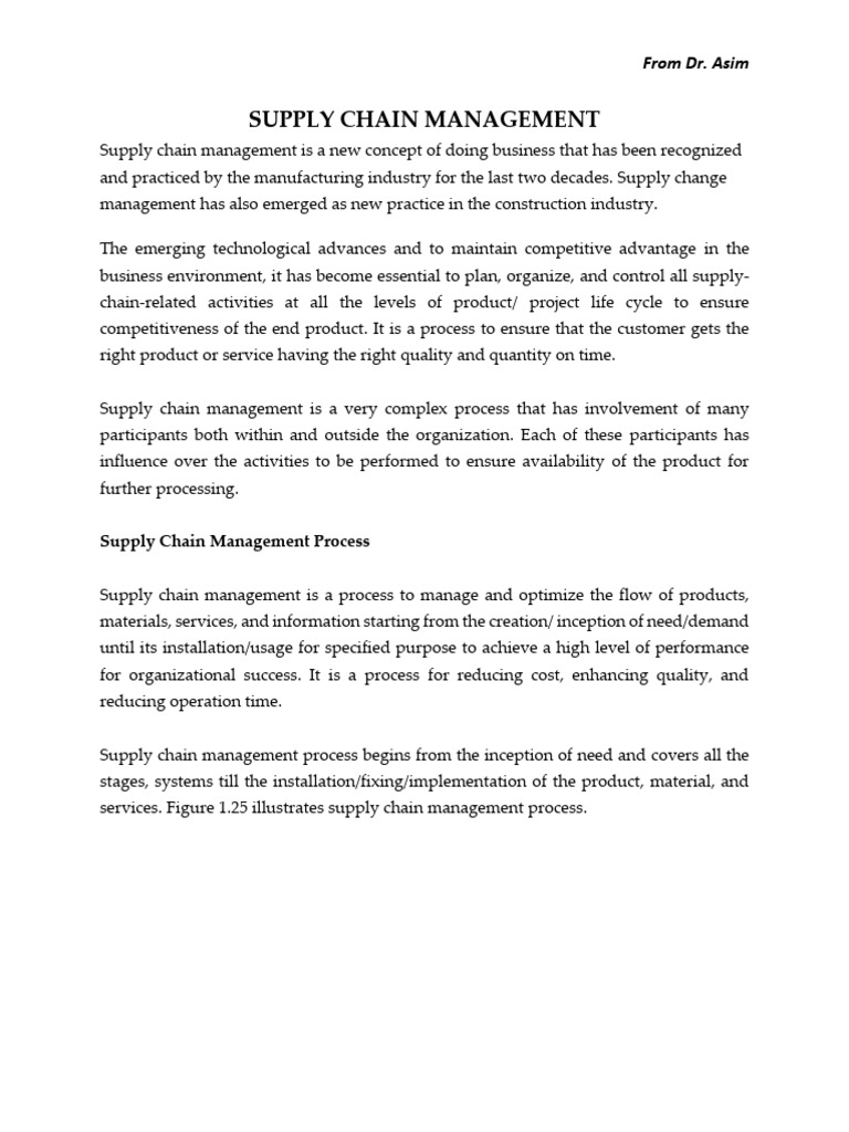 (FS) Supply Chain Management | PDF | Supply Chain Management | Supply Chain
