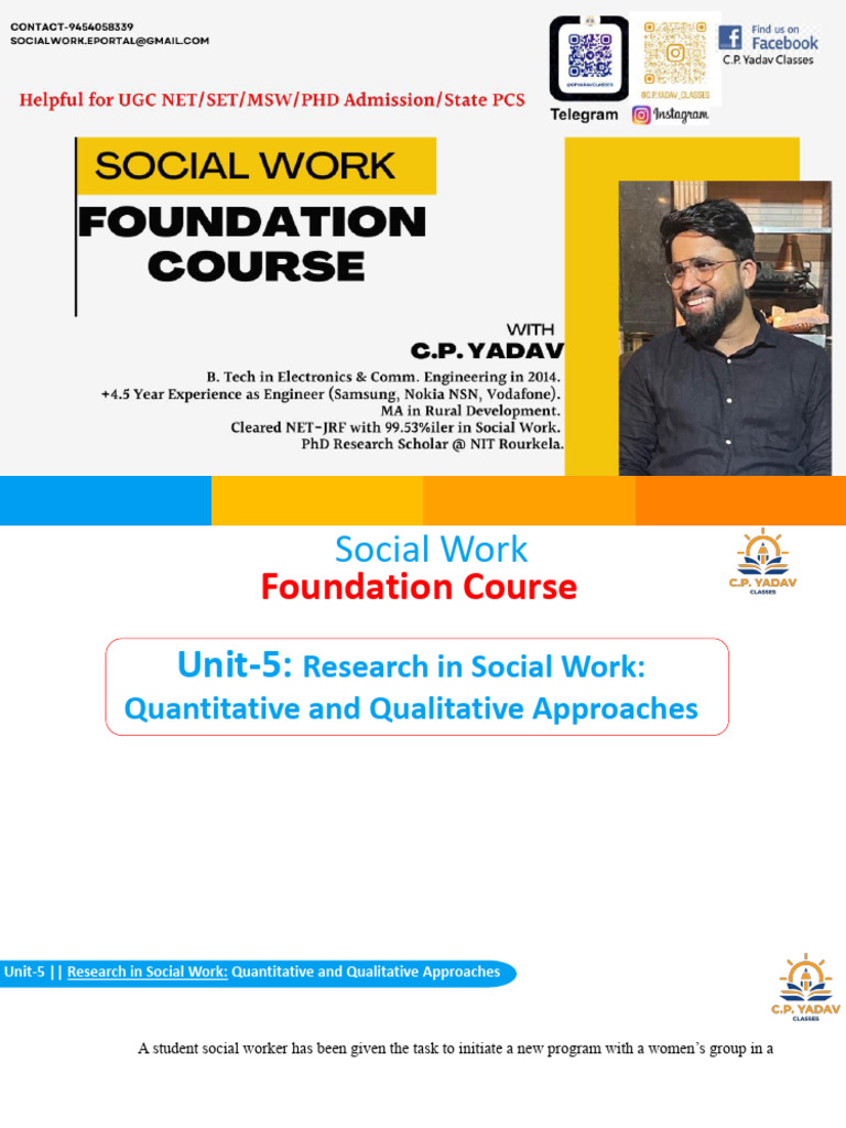 Social Work Research Methods Overview | PDF | Quantitative Research ...