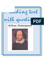 William Shakespeare. Reading Text With Questions.