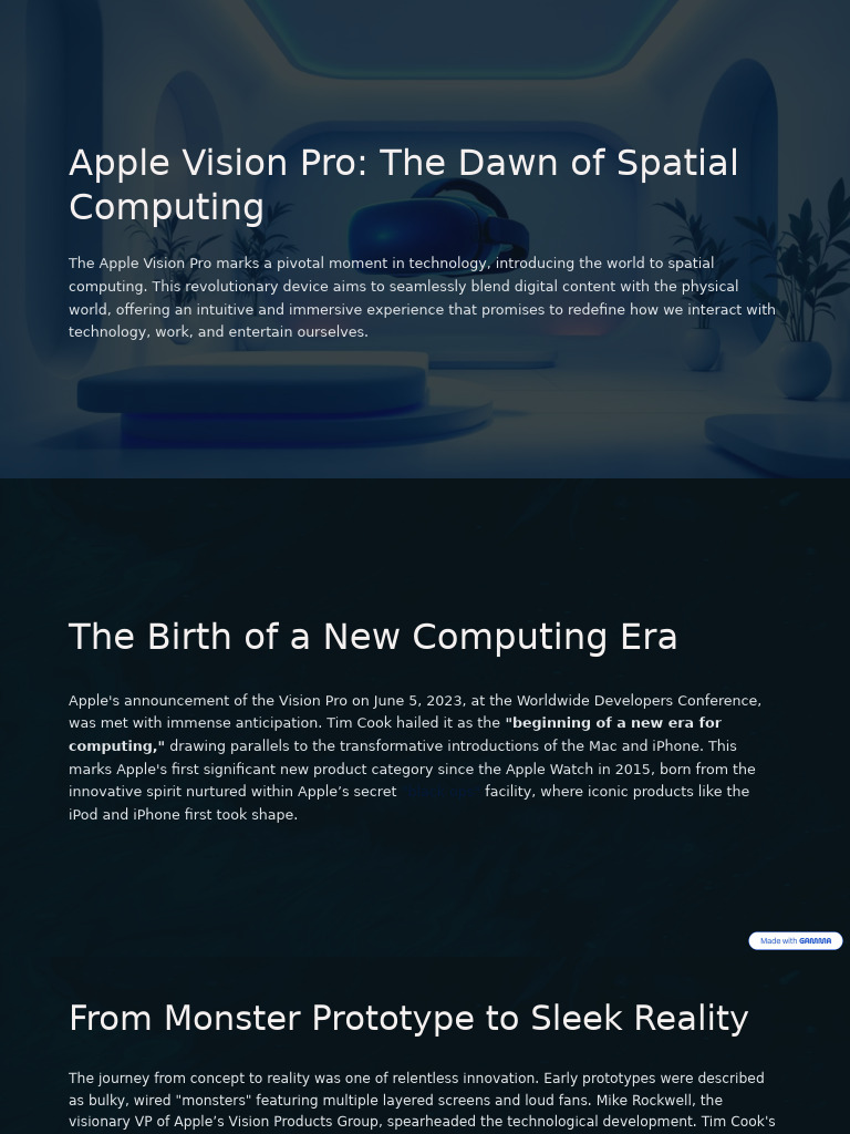 Apple Vision Pro: Revolutionizing Spatial Computing | PDF | Computing ...