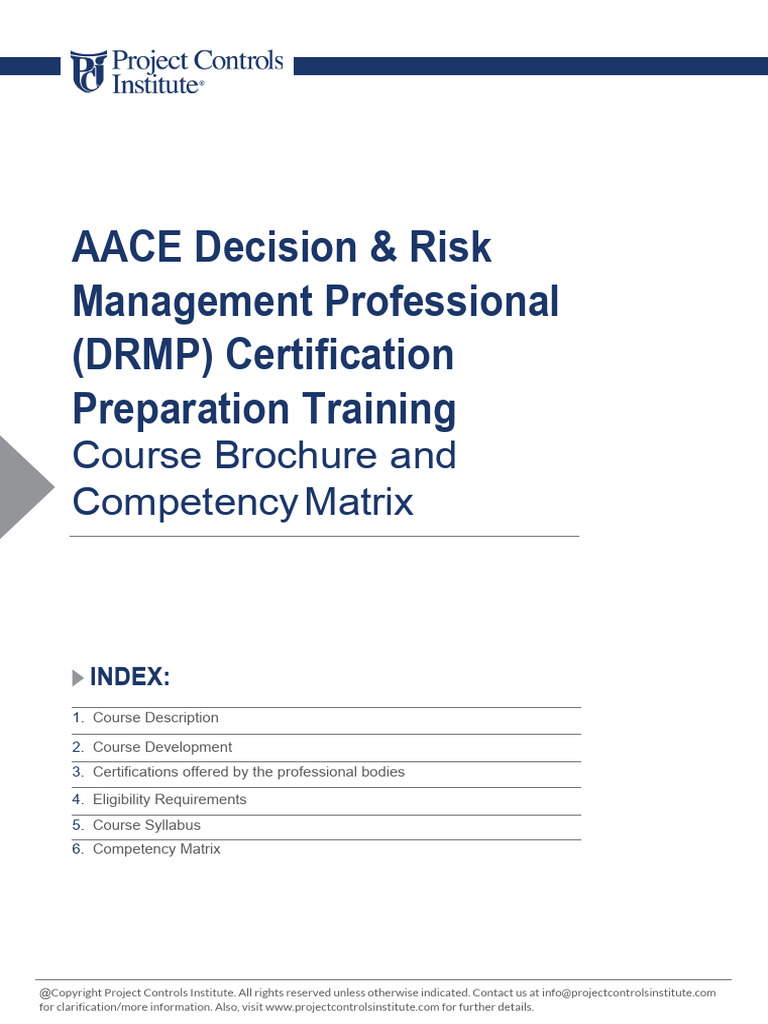 DRMP Certification Training Course Guide | PDF | Risk | Risk Management