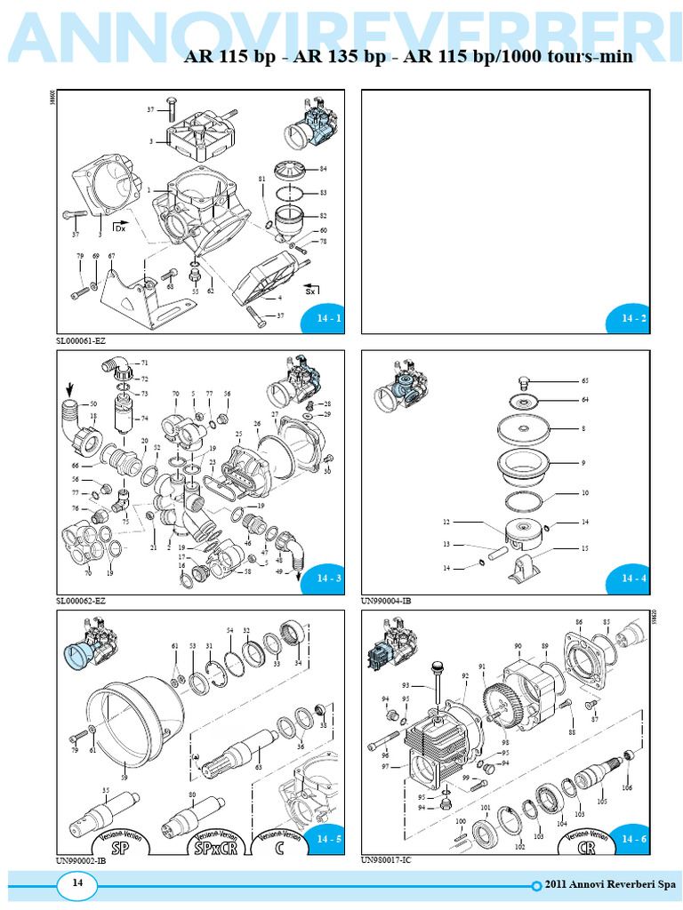 Liste de pièces AR 115 et AR 135 bp | PDF