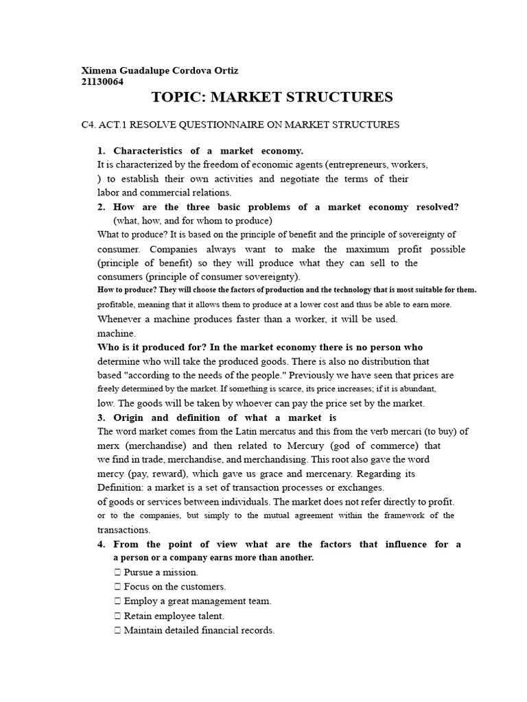 Understanding Market Structures Explained | PDF | Monopoly | Price ...