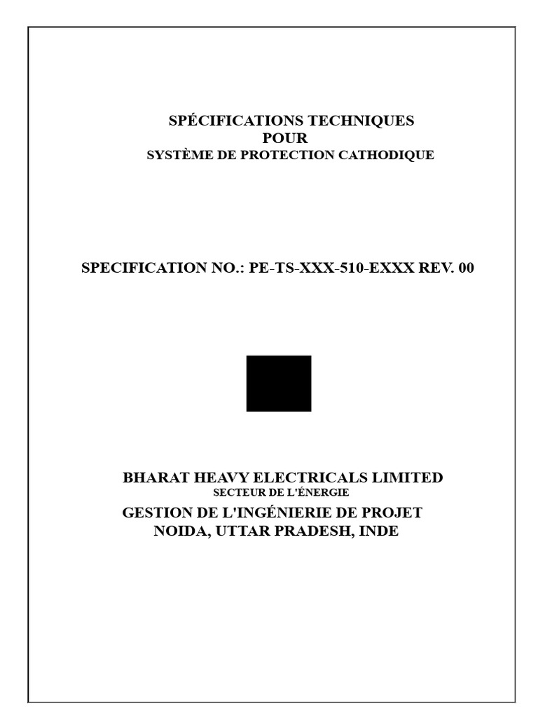 Spécifications Système Protection Cathodique | PDF | Tuyau | Électricité