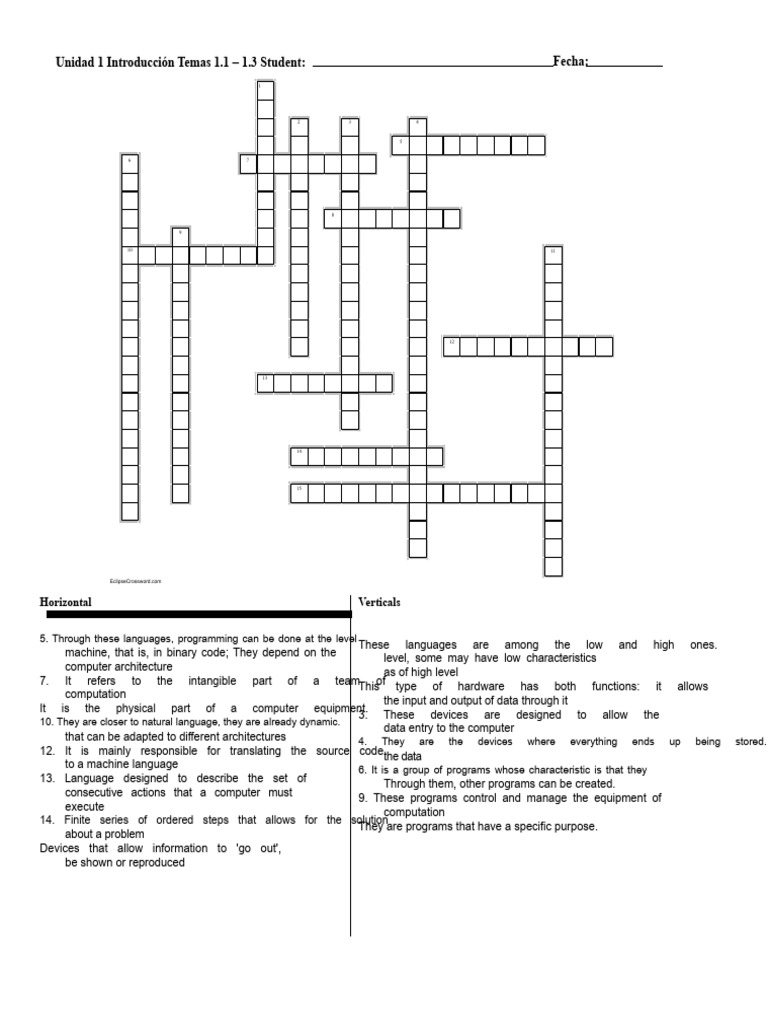 Crossword_1_1_1 | PDF | Computer Program | Programming