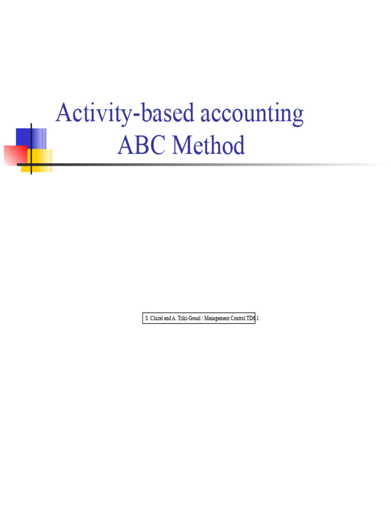 Management Control ABC Method | PDF | Cost Of Goods Sold | Cost