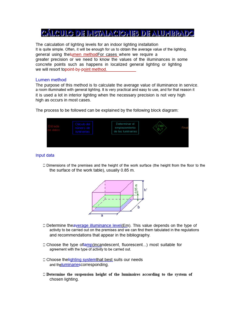 Lumen Method | PDF | Lighting | Light